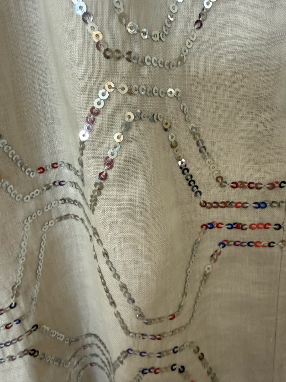 Brand New Ann Taylor Strap Sequin-Embellished Beige Dress - Picture 3 of 12